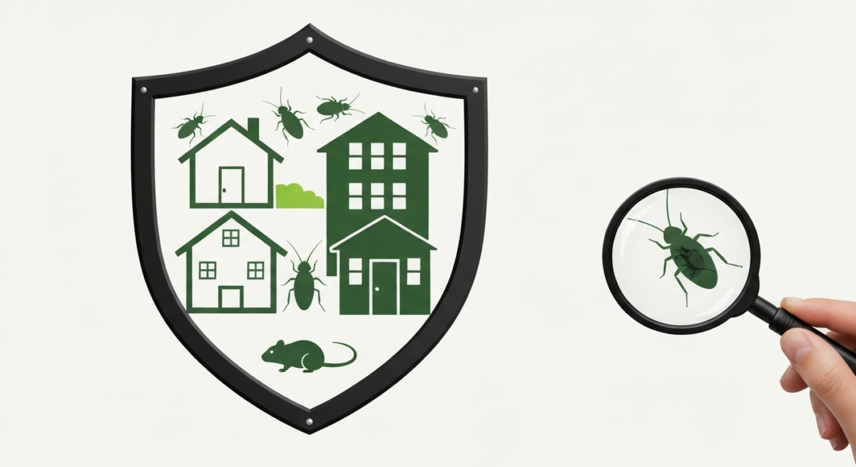 Professional pest control solutions protecting a home and business from common pests.