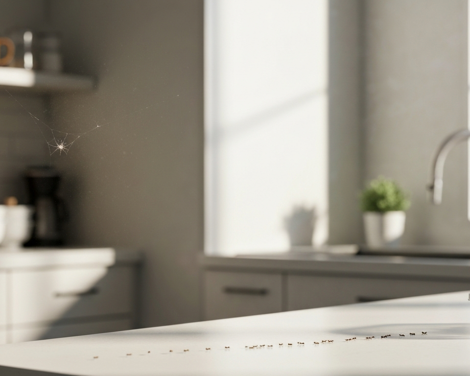 Indoor pest control strategies for keeping a home free from spiders and ants.